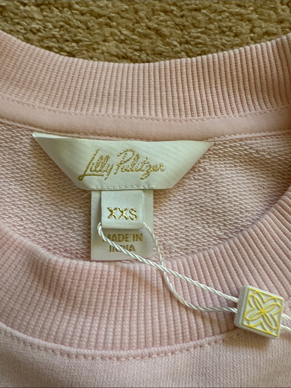 Lilly Pulitzer Pink Embroidered Lion Crewneck Sweatshirt - Picture 5 of 6